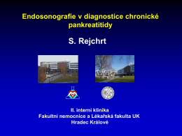 Endosonografie v diagnostice chronické pankreatidy