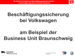 Beschäftigungssicherung bei Volkswagen am Beispiel
