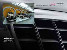 100 jaar Audi spreekbeurtpakket