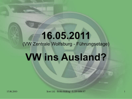 VW ins Ausland?