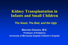 Kidney Transplantation in Infants and Small Children, Blanche
