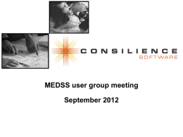 MEDSS user group meeting: September 2012