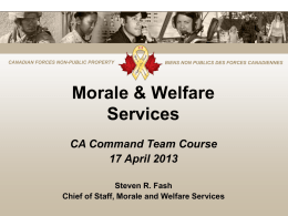Morale & Welfare Services