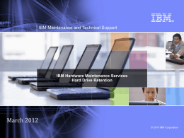 IBM Maintenance and Tech Support