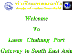 Presentation 10 Laem Chabang Port - Apec