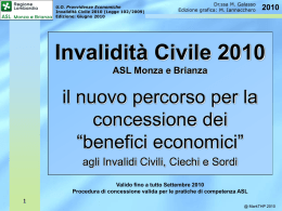 percorso - ASL Monza e Brianza - Provvidenze Economiche HOME