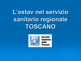 L`estav nel servizio sanitario regionale TOSCANO