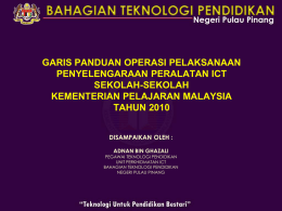 bagi kementerian pelajaran malaysia
