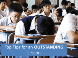 Top tips for an `Outstanding lesson`