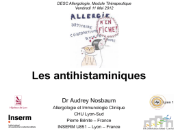 Présenation "Les antihistaminiques" de A.Nosbaum