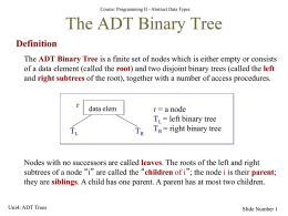 The ADT Binary Tree