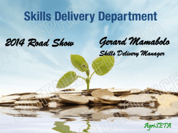Skills Delivery department