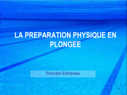 Préparation physique pour la plongée par Mme Pascale