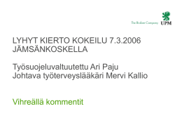 Mervi Kallio, UPM