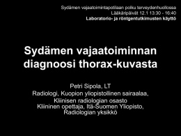 Sydämen vajaatoiminnan diagnoosi thorax-kuvasta - Itä