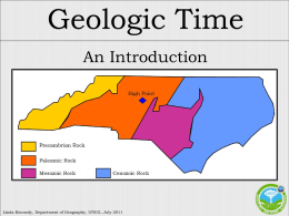 Geologic Time An Introduction  - GK-12