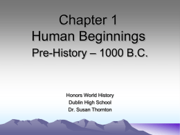 Chapter 1 Human Beginnings