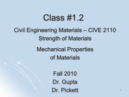 Class 1.2 CIVE 2110 Material prop ductile