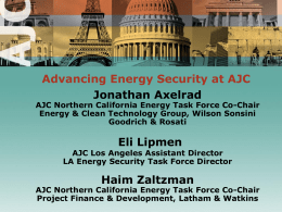 How can AJC continue to play a role in advancing energy security?