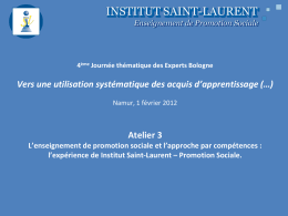 Journée Pédagogique de l`Institut Saint-Laurent