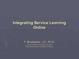 Integrating Service Learning Online