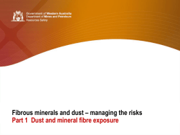 Fibrous minerals and dust