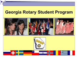 GRSP 101 - Georgia Rotary Student Program