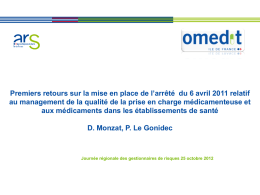 OMEDIT - Agence Régionale de Santé