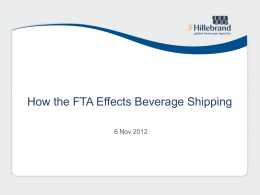 JF Hillebrand How the FTA Effects Beverage Shipping