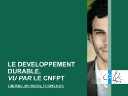 Diapositive 1 - Ministère du Développement durable