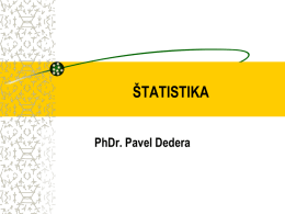Štatistika - prezentácia prednášok v 1. ročníku