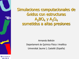 Simulaciones computacionales de óxidos con estructuras A2BO4 y