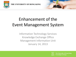 during the event - HKU Information Technology Services