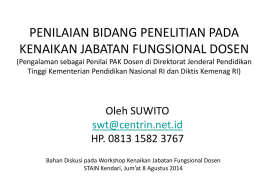 Penilaian Karya Ilmiah Dosen