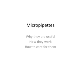Micropipettes tutorial