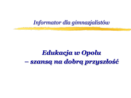 Folder oświatowy - Wydział Oświaty Miasta Opola