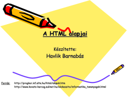HTML alapjai