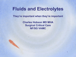 Powerpoint Presentation - Fluids and Electrolytes