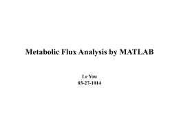 Metabolic Flux Analysis by MATLAB