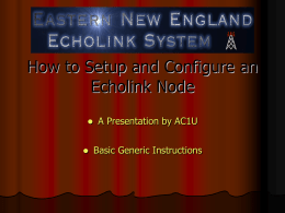 How to set up an Echolink Node Station