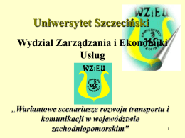 Ogólna wizja rozwoju transportu i komunikacji w województwie