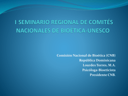 seminario regional de comités nacionales de bioética