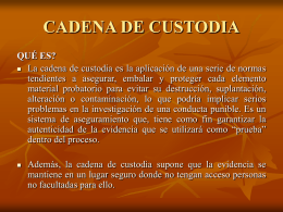CADENA DE CUSTODIA