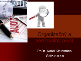 Organizačný a personálny audit