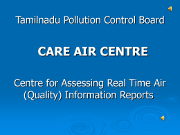 SOP of the CARE AIR CENTRE - Central Pollution Control Board