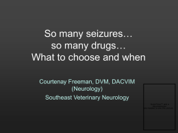 SE Vet Neuro Seizure Lecture - Southeast Veterinary Neurology