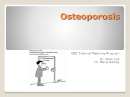 Osteoporosis - Canadian Geriatrics Society