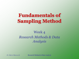 Fundamentals of Sampling Methods