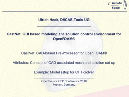 CastNet: GUI based modeling and solution control