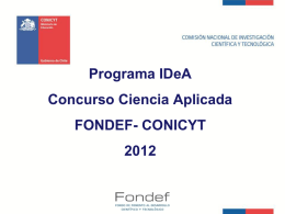 XV Concurso de Proyectos de I+D de FONDEF